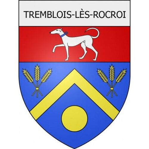 Tremblois-Lès-Rocroi 08 Ville Stickers Blason Autocollant Adhésif - Taille : 12 Cm