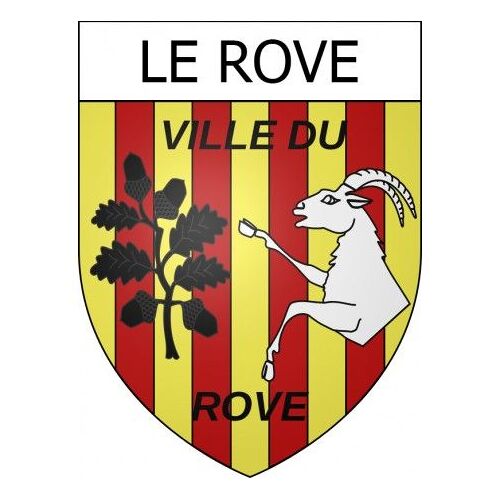 Le Rove 13 Ville Stickers Blason Autocollant Adhésif - Taille : 17 Cm