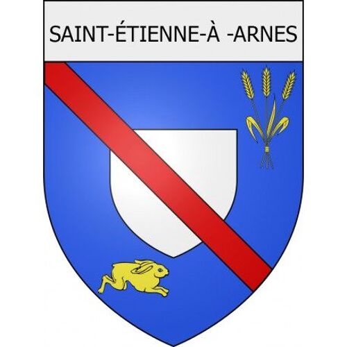 Saint-Étienne-À -Arnes 08 Ville Stickers Blason Autocollant Adhésif - Taille : 17 Cm