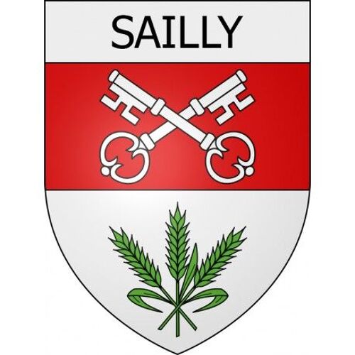 Sailly 08 Ville Stickers Blason Autocollant Adhésif - Taille : 4 Cm