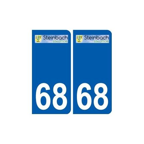 68 Steinbach Logo Autocollant Plaque Stickers Ville - Couleur : Arrondis - Angles : Arrondis