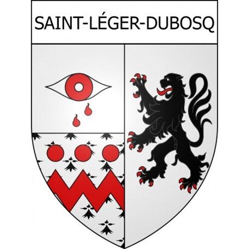 Saint-Léger-Dubosq 14 Ville Stickers Blason Autocollant Adhésif - Taille : 17 Cm