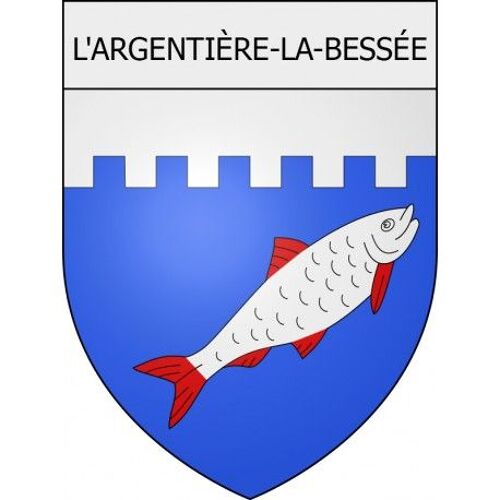 L'argentière-La-Bessée 05 Ville Stickers Blason Autocollant Adhésif - Taille : 8 Cm