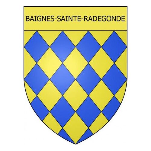 Baignes-Sainte-Radegonde 16 Ville Stickers Blason Autocollant Adhésif - Taille : 12 Cm