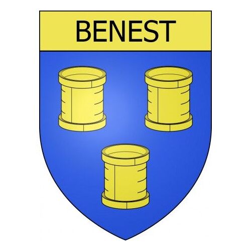 Benest 16 Ville Stickers Blason Autocollant Adhésif - Taille : 8 Cm