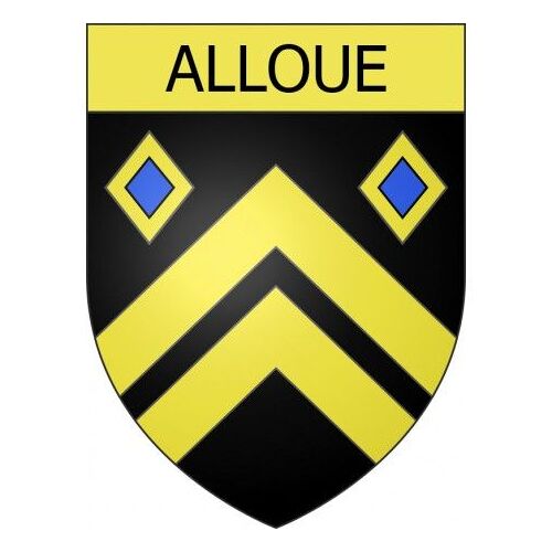 Alloue 16 Ville Stickers Blason Autocollant Adhésif - Taille : 8 Cm