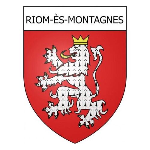 Riom-Ès-Montagnes 15 Ville Stickers Blason Autocollant Adhésif - Taille : 12 Cm