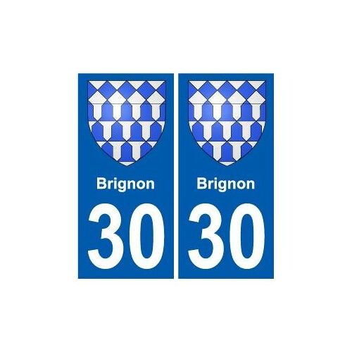 30 Brignon Blason Autocollant Plaque Stickers Ville - Couleur : Droits - Angles : Droits