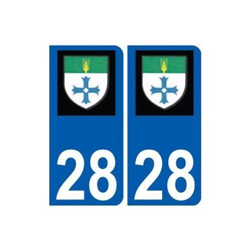 28 Gilles Logo Autocollant Plaque Stickers Ville - Couleur : Arrondis - Angles : Arrondis