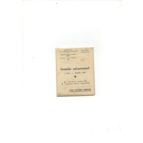 Grenades Anti-Personnel À Fusil Modèle 1952