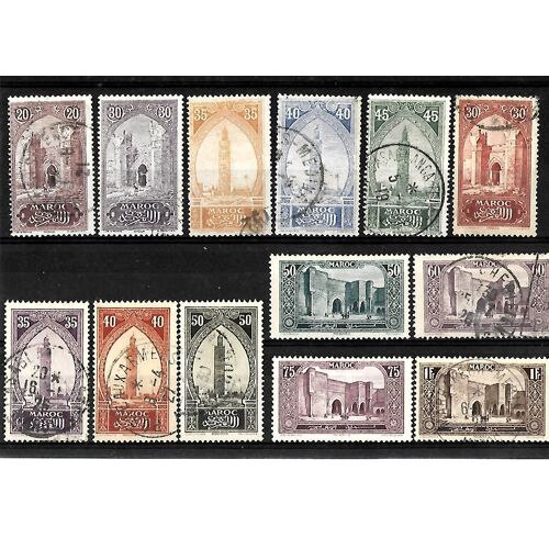 Maroc-Protectorat Français- 1917 /1927 -Lot De 13 Timbres Oblitérés-Très Bon Etat