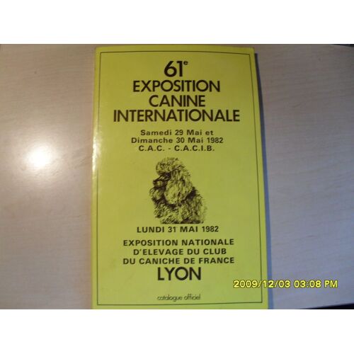 Exposition Canine Internationale   N° 61 : Exposition Nationale D'élevage Du Club Du Caniche