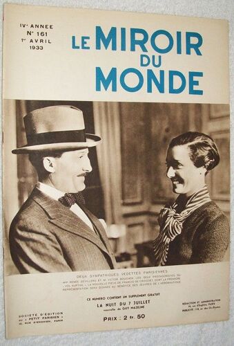 Le Miroir Du Monde   N° 161 : Du 1er Avril 1933 / Colonies Sionistes Sur La Terre Des Aieux / La Lutte Bolivie - Paraguay  Se Poursuit Pour La Conquête Du Chao Boréal ...