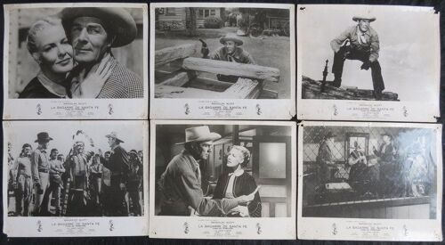 La Bagarre De Santa Fe - Film 1951 R?alis? Par Irving Pichel Avec Randolph Scott, Janis Carter - 6 Photos Glac?e D'exploitation De Cin?ma - Chaque Petite Affiche 24x30 Cm - Western