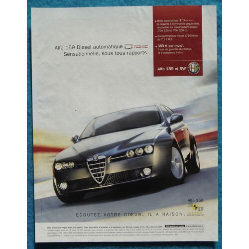 Publicité Papier - Voiture Alfa Romeo 159 De 2006