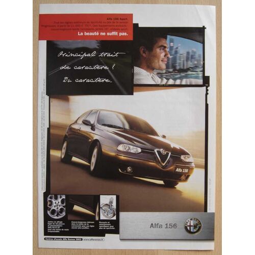 Publicité Papier - Voiture Alfa Romeo 156 De 2003