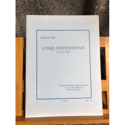 Jindrich Feld Cinq Inventions Pour Deux Flûtes Partition Éditions Leduc