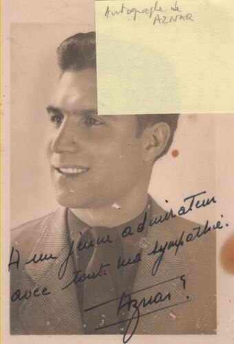 Autographe Sur Photo De Aznar
