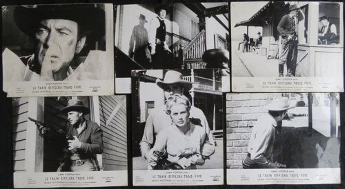 Le Train Sifflera Trois Fois - High Moon * Fred Zinnemann - Film 1952 - 6 Photos D'exploitation De Cin?ma - Chaque Photo 30x24 Cm * Gary Cooper ; Grace Kelly ; Thomas Mitchell * Western