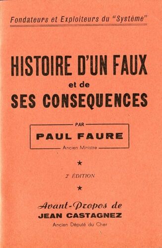 Histoire D'un Faux Et De Ses Consequences