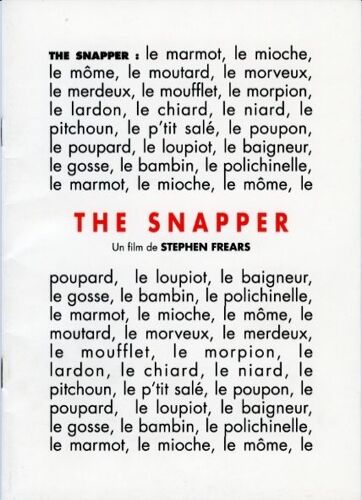 The Snapper - Dossier De Presse Du Film   N° 0 : Stephen Frears