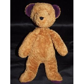 Ours North American Bear Peluche Doudou Marron Violet Teddy 32 Cms
