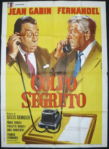 Jean Gabin * Fernandel * L'age Ingrat * * Gilles Grangier - 1964 - Affiche De Cinema Originale Italienne - 100*140 Cm Jean Gabin Movie Poster * (Jean Gabin ; Fernandel ; Franck Fernandel)