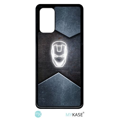 Coque pour smartphone - Superhero iron the man - compatible avec samsung Galaxy S20+ - Plastique - bord Noir