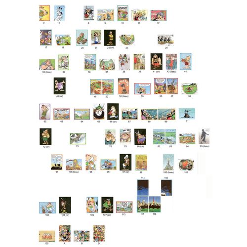 Lot 5 Autocollants Stickers Image Panini 60 Ans D'aventures Asterix / Carrefour 2019