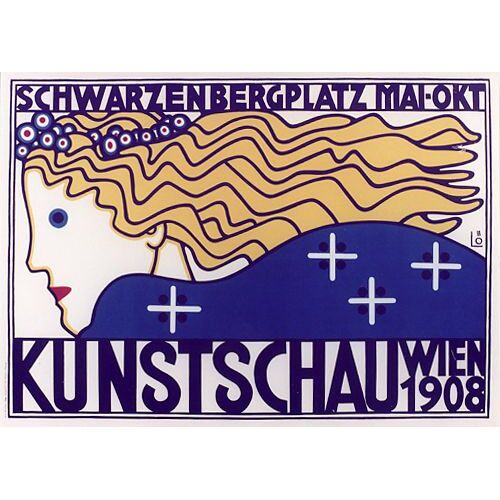 Löeffer Berthold Lithographie Modernisme Viennois 70x96