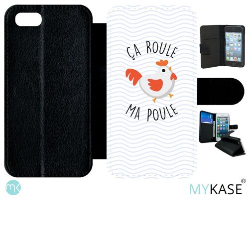 Coque pour iphone se 2020 - a roule ma poule - noir