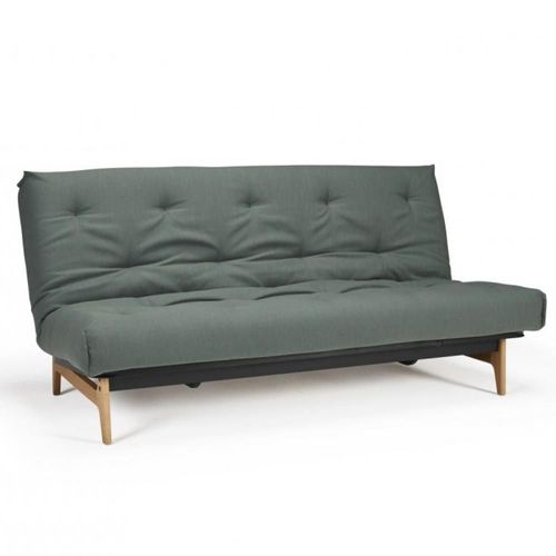 Innovation Living Canapé Convertible Design Aslak Lit 140*200 Cm Capitonné Tissu Elegance Green