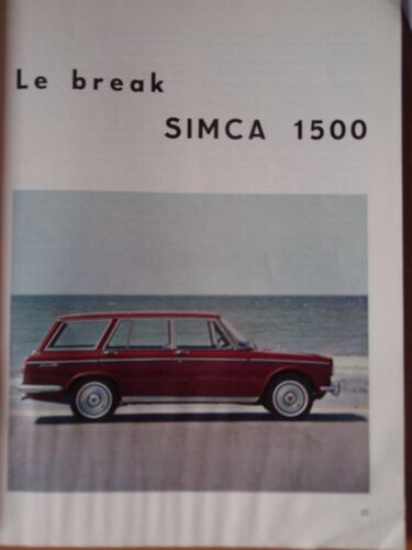 Revue Technique Simca 1500 Break - Berliet Grk Gpr   N° 10