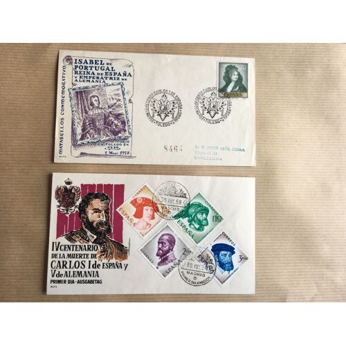 Espagne - Lot 2 Enveloppes 1 Er Jour - 1958 - Ad17