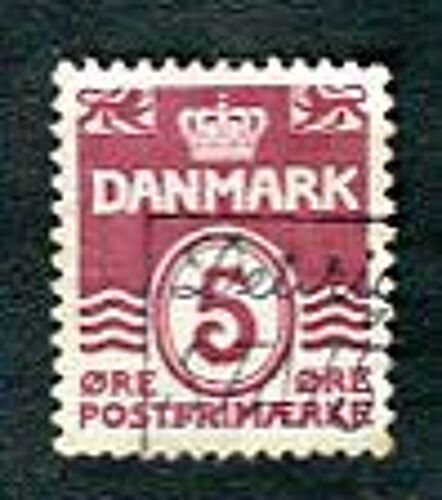 Timbre Oblitéré - " Figure 'wave'- Type " - Danemark - 1938