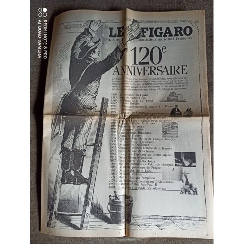 Le Figaro 22 Septembre 1986 120 ?Me Anniversaire