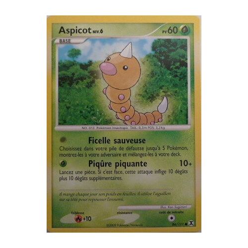 Carte Pokemon Aspicot Niv.6, Pv 60, 86/111