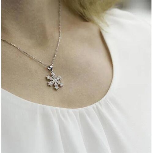 Pendentif Argenté Fashion Snowflake Agh679