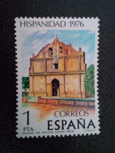 Timbre Espagne Yt 2016 Patrimoine Hispanique: Costa Rica 1976 ( 30304 )