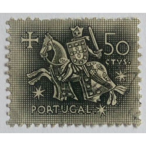 Timbre Portugal - 0,50 Esc. - 1953 - Black Mounted Knight