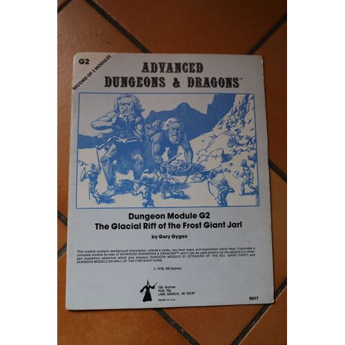 The Glacial Rift Of The Frost Giant Jarl - G2 - Advanced Dungeons & Dragons - 1978