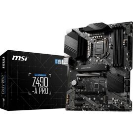 MSI Z490-A PRO - Carte-mère - ATX - Socket LGA1200 - Z490 Chipset - USB-C Gen2, USB-C Gen1, USB 3.2 Gen 1, USB 3.2 Gen 2 - 2.5 Gigabit LAN - carte graphique embarquée (unité centrale requise) - audio HD (8 canaux)