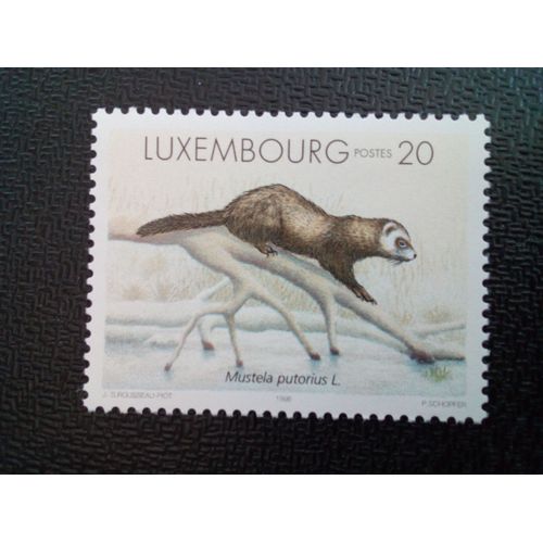 Timbre Luxembourg Yt 1351 Putois D'europe (Mustela Putorius) 1996 ( 30304 )