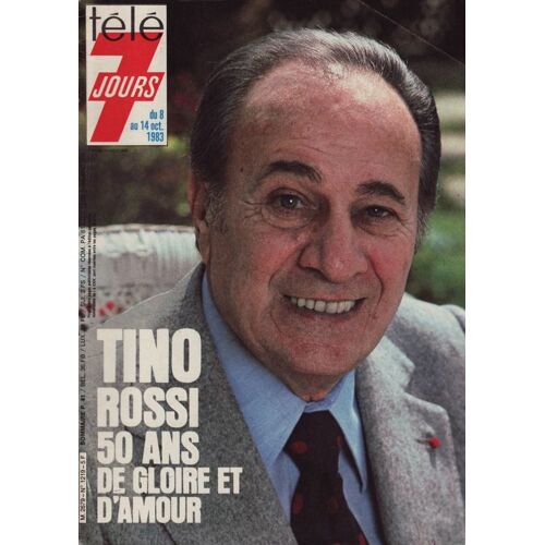 Télé 7 Jours / 03-10-1983   N° 1219 : Tino Rossi (4p) Jacques Brel (3p) Gilbert Bécaud (2p) Victoria Principal (2p) Michel Sardou (2p) Pierre Bachelet (2p) Fanny Ardant (2p) Jean Marais (2p)