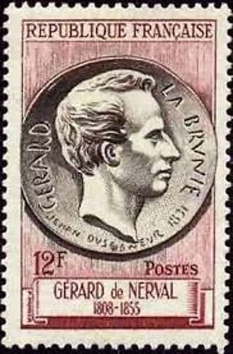 Centenaire De La Mort De L'Écrivain Gérard Labrunie Dit De Nerval Année 1955 N° 1043 Yvert Et Tellier Luxe