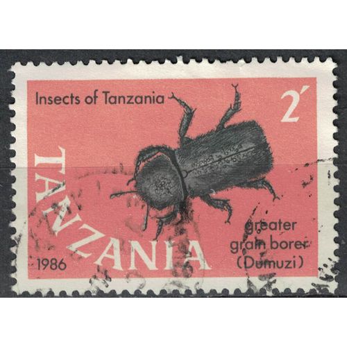 Tanzanie 1986 Oblitéré Used Insecte Coléoptère Greater Grain Borer Prostephanus Truncatus Su