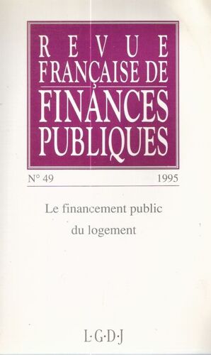 Revue Française De Finances Publiques