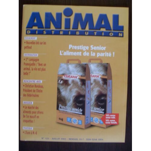 Animal Distribution   N° 121 : Dossier - Le Marché Des Aliments Pour Chiens, De L'or Massif En Croquettes ! Evènement : Nouvelles Lois Sur Les Petfood.