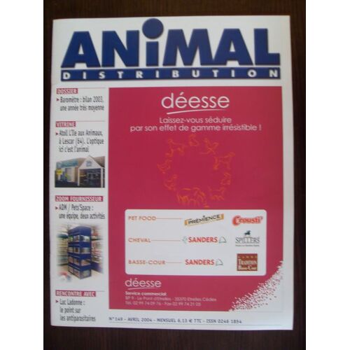 Animal Distribution   N° 149 : Dossier - Bilan 2003, Une Année Très Moyenne.