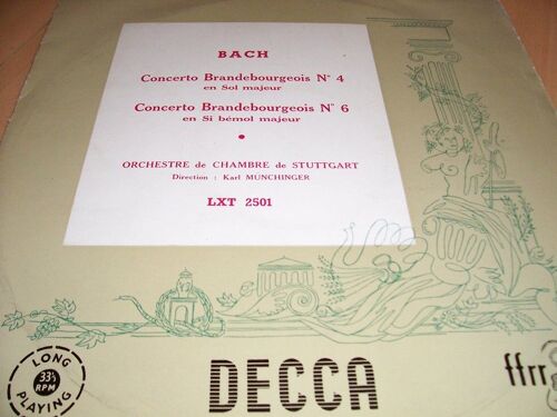 Bach / Concerto Brandebourgeois N°4 En Sol Majeur / Concerto Brandebourgeois N°6 En Si Bémol Majeur